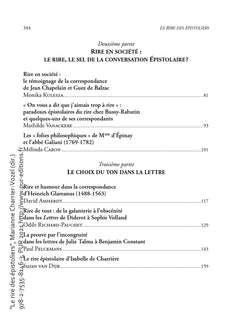 Le rire des épistoliers