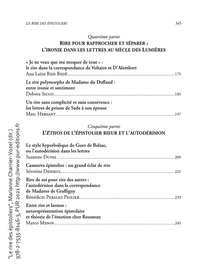 Le rire des épistoliers