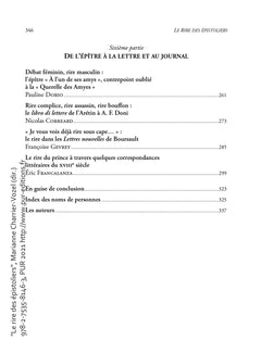 Le rire des épistoliers