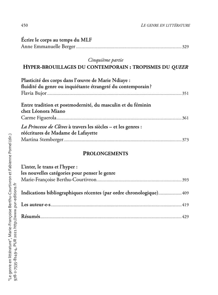 Le genre en littérature