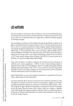La France et les Amériques entre révolutions et nations
