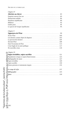 Spectres de la tuberculose
