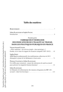 Quantifier l'égalité au travail