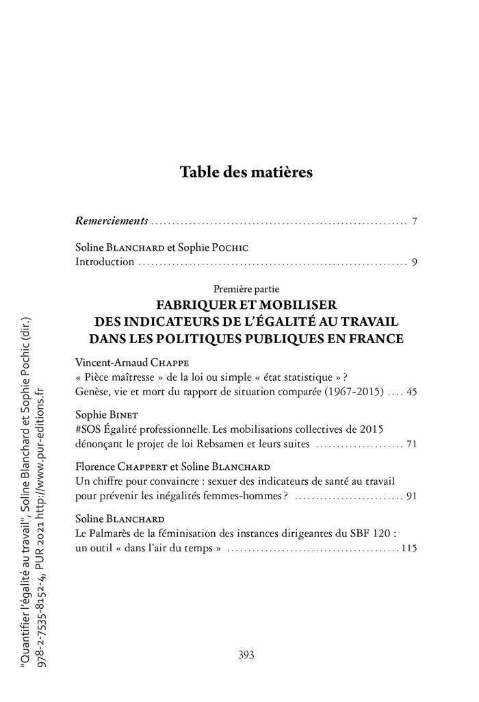 Quantifier l'égalité au travail