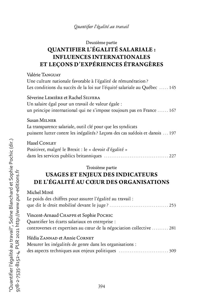 Quantifier l'égalité au travail