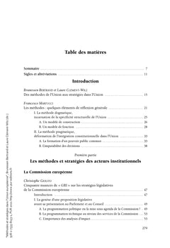 Méthodes et stratégies dans l'Union européenne