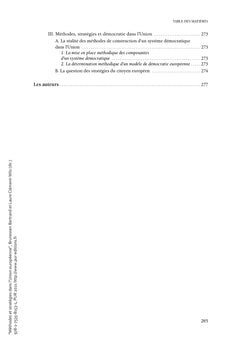Méthodes et stratégies dans l'Union européenne