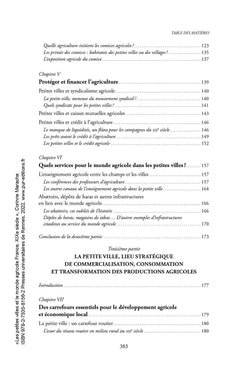 Les petites villes et le monde agricole