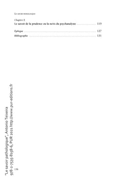 Le savoir pathologique