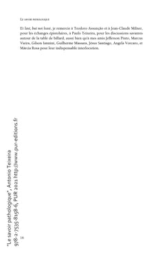 Le savoir pathologique