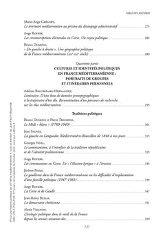 Pour une histoire politique de la France méditerranéenne