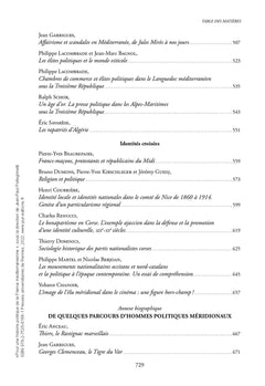 Pour une histoire politique de la France méditerranéenne