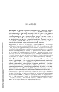 Adolescentes, adolescents des villes et des champs