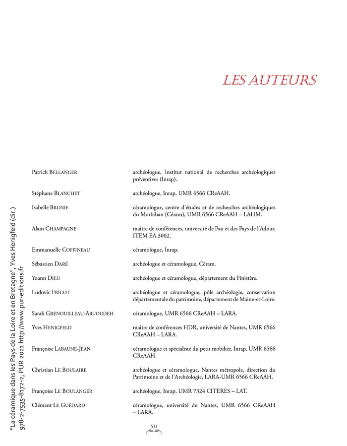 La céramique dans les pays de la Loire et en Bretagne - Coffret 2 volumes