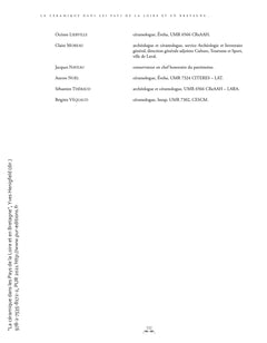 La céramique dans les pays de la Loire et en Bretagne - Coffret 2 volumes