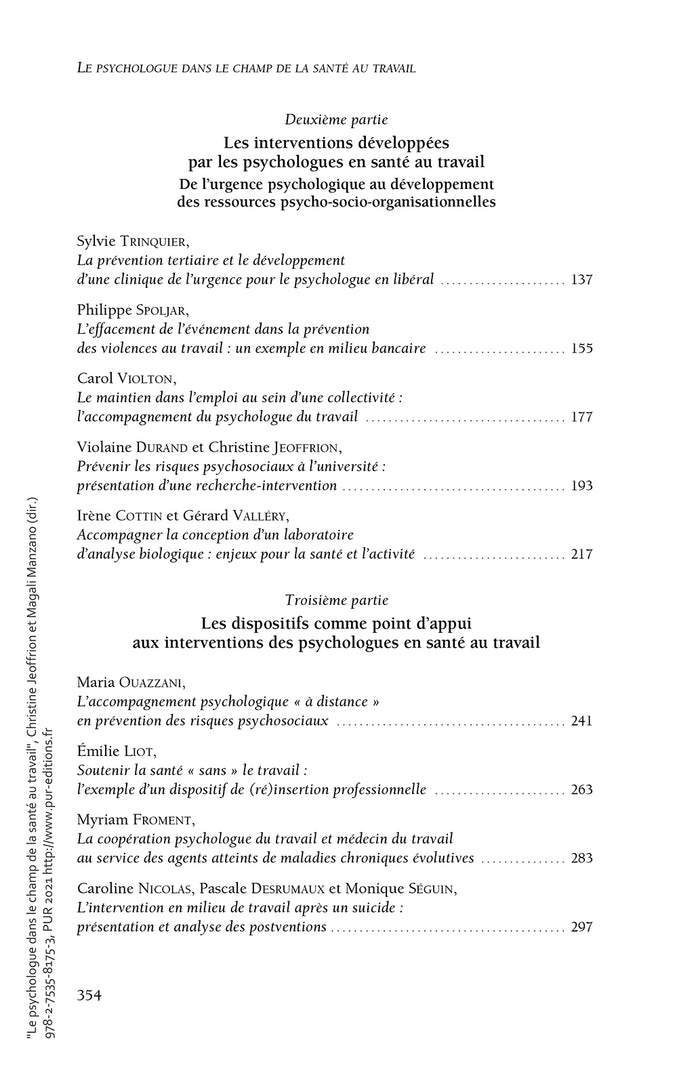 Le psychologue dans le champ de la santé au travail