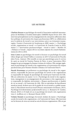Le psychologue dans le champ de la santé au travail