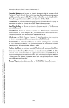 Histoire du renseignement en situation coloniale