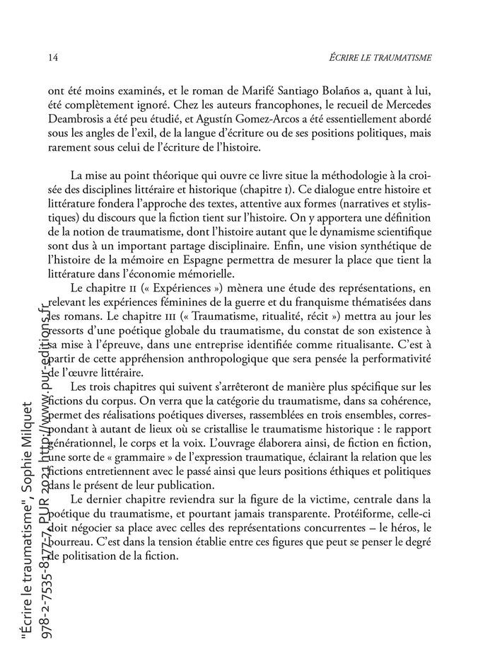 Écrire le traumatisme: Mémoire féminine de la guerre d'Espagne
