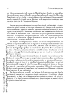 Écrire le traumatisme: Mémoire féminine de la guerre d'Espagne