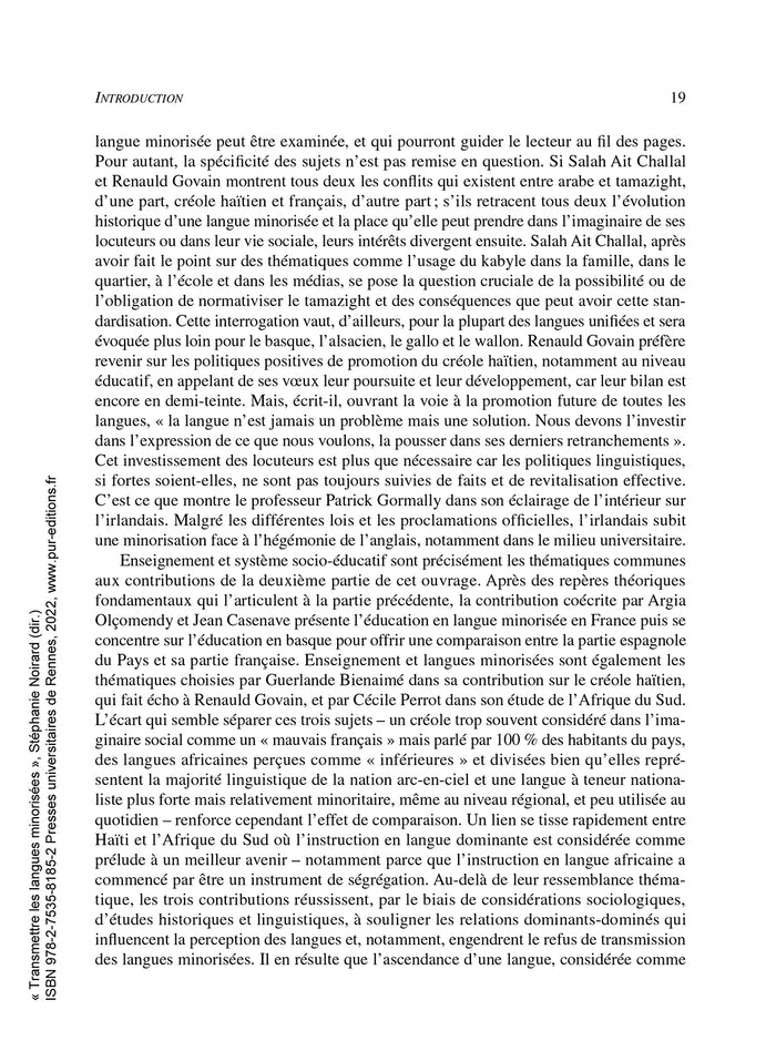 Transmettre les langues minorisées