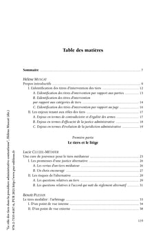 Le rôle des tiers dans la procédure administrative contentieuse