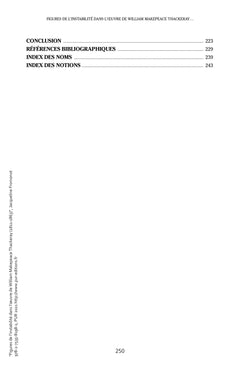 Figures de l'instabilité dans l'oeuvre de William Makepeace Thackeray