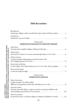 La visibilité du religieux dans l'espace urbain de l'Europe moderne