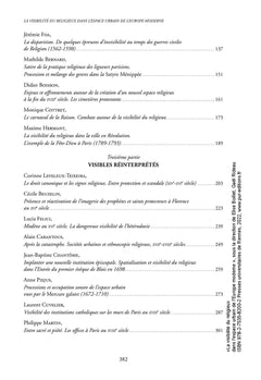 La visibilité du religieux dans l'espace urbain de l'Europe moderne