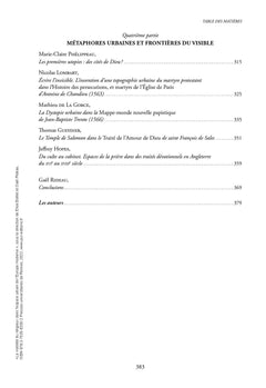 La visibilité du religieux dans l'espace urbain de l'Europe moderne