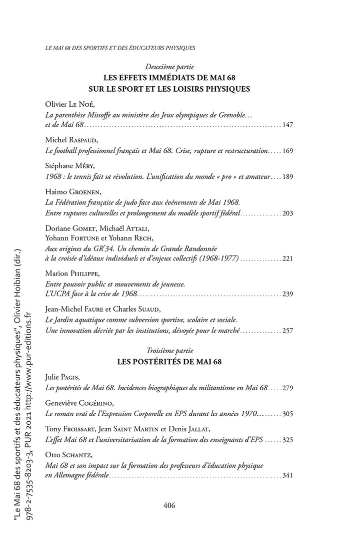 Le Mai 68 des sportifs et des éducateurs physiques