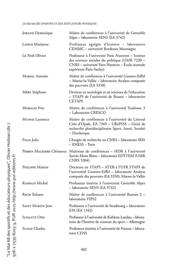 Le Mai 68 des sportifs et des éducateurs physiques