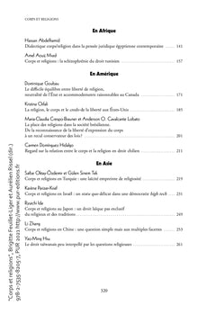 Corps et religions
