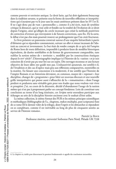 L'Empire romain. Histoire et modèles