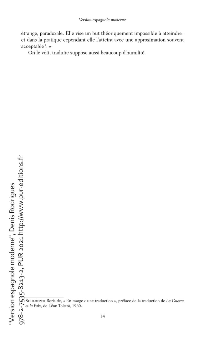 Version espagnole moderne