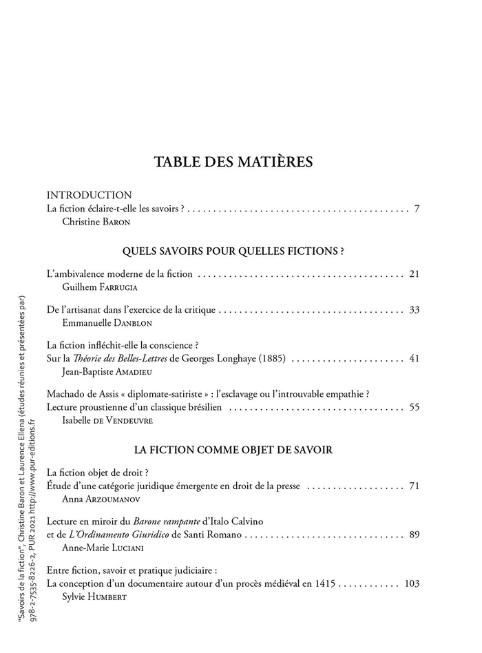 Savoirs de la fiction