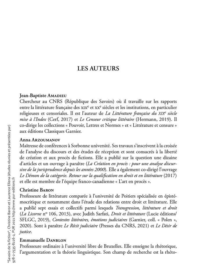 Savoirs de la fiction