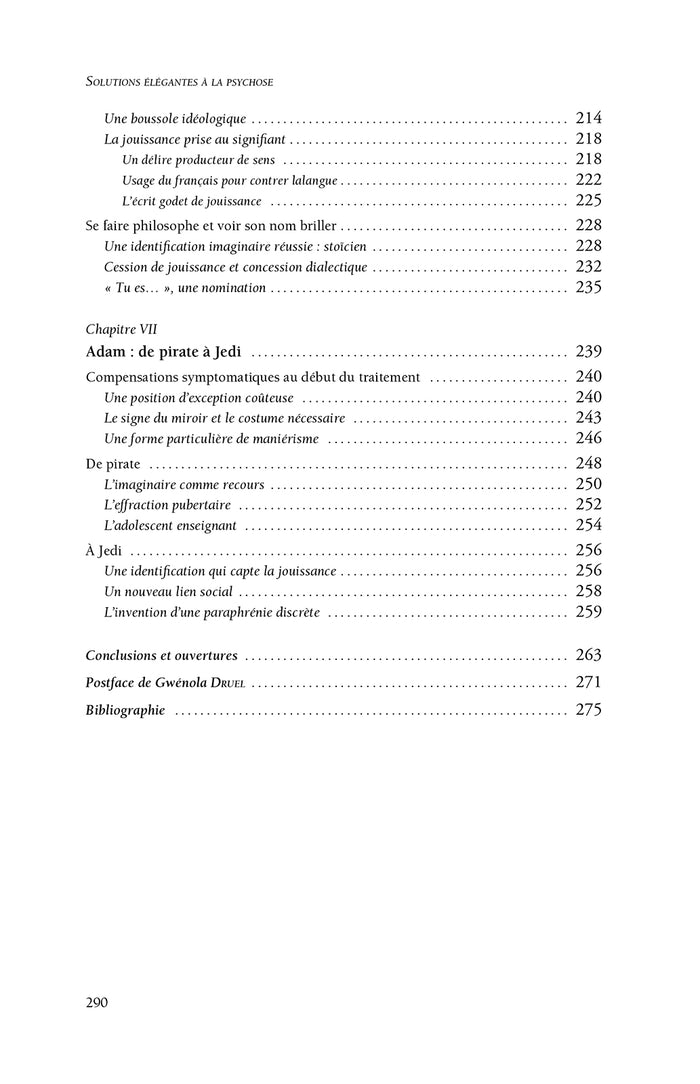Solutions élégantes à la psychose