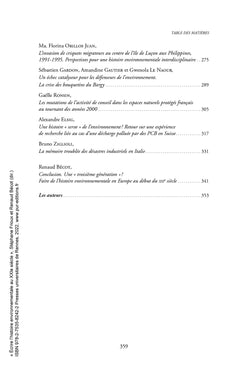 Écrire l'histoire environnementale au XXIe siècle