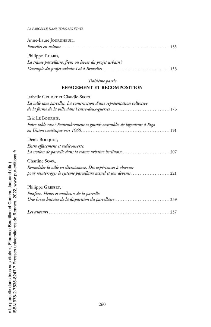 La parcelle dans tous ses états