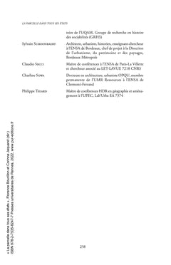 La parcelle dans tous ses états