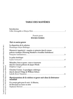 Le goût du noir dans la fiction policière contemporaine