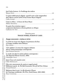 Le goût du noir dans la fiction policière contemporaine