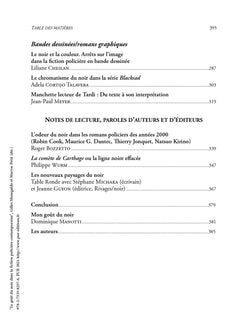 Le goût du noir dans la fiction policière contemporaine
