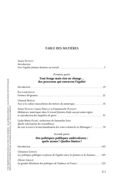 Vers l'égalité femmes-hommes au travail