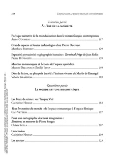 L'espace dans le roman français contemporain
