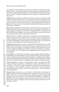 Héritage social d'un évènement sportif