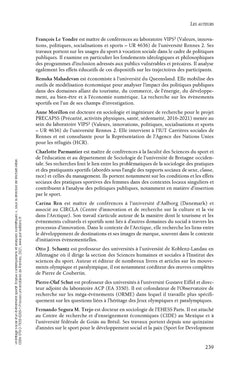 Héritage social d'un évènement sportif