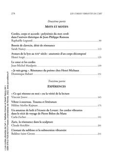 Les cordes vibrantes de l'art