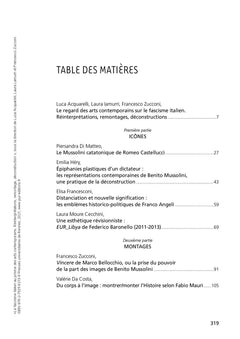 Le fascisme italien au prisme des arts contemporains